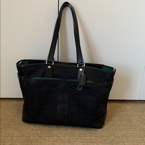 Black Coach Tote/Diaper Bag